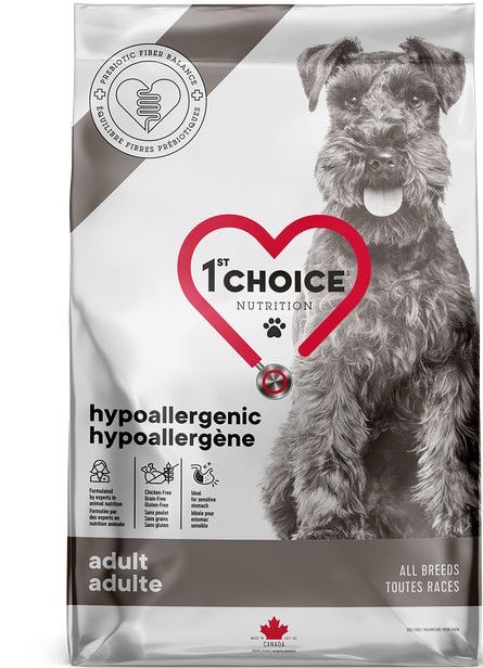 1st CHOICE - Hypoallergenic Duck Recipe for All Breeds Adult Dogs, Format: 11kg