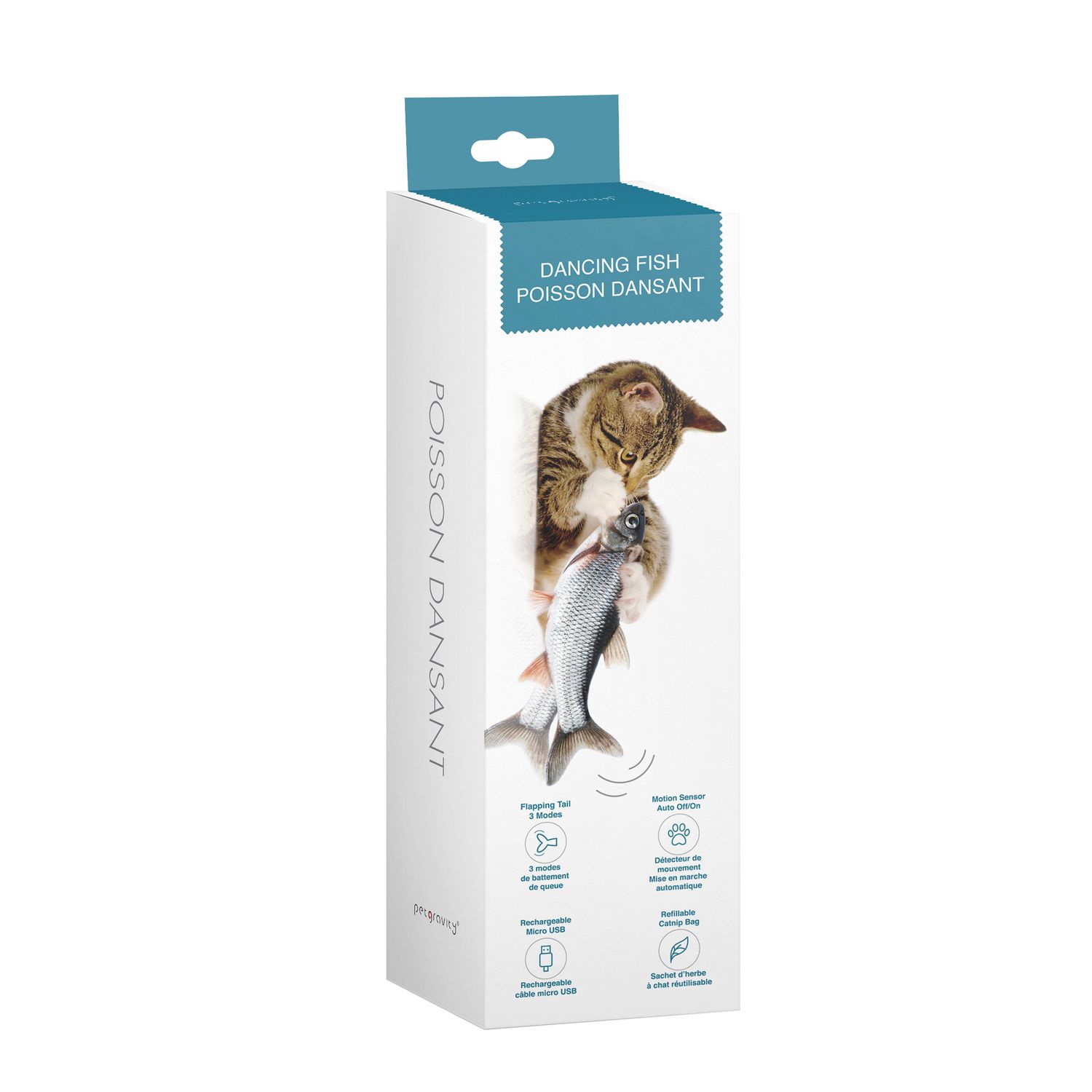 PETGRAVITY - Dancing Fish - Interactive Toy for Cats, Type: Rechargeable