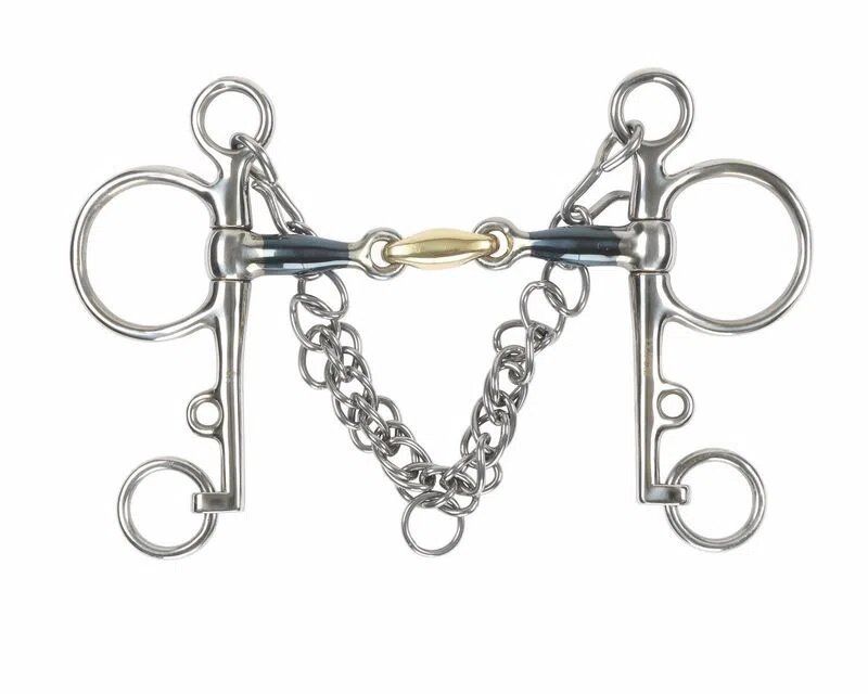 Shires - Pelham Blue Iron double curl, Size: 5 po