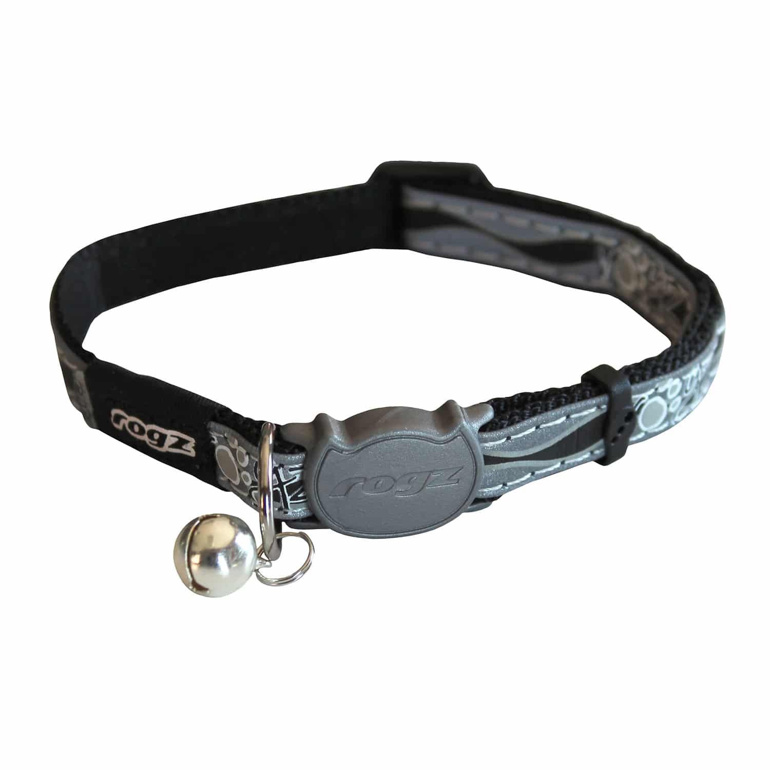 ROGZ - NightCat Safety Release Cat collar, Size: One size, Color: Noir