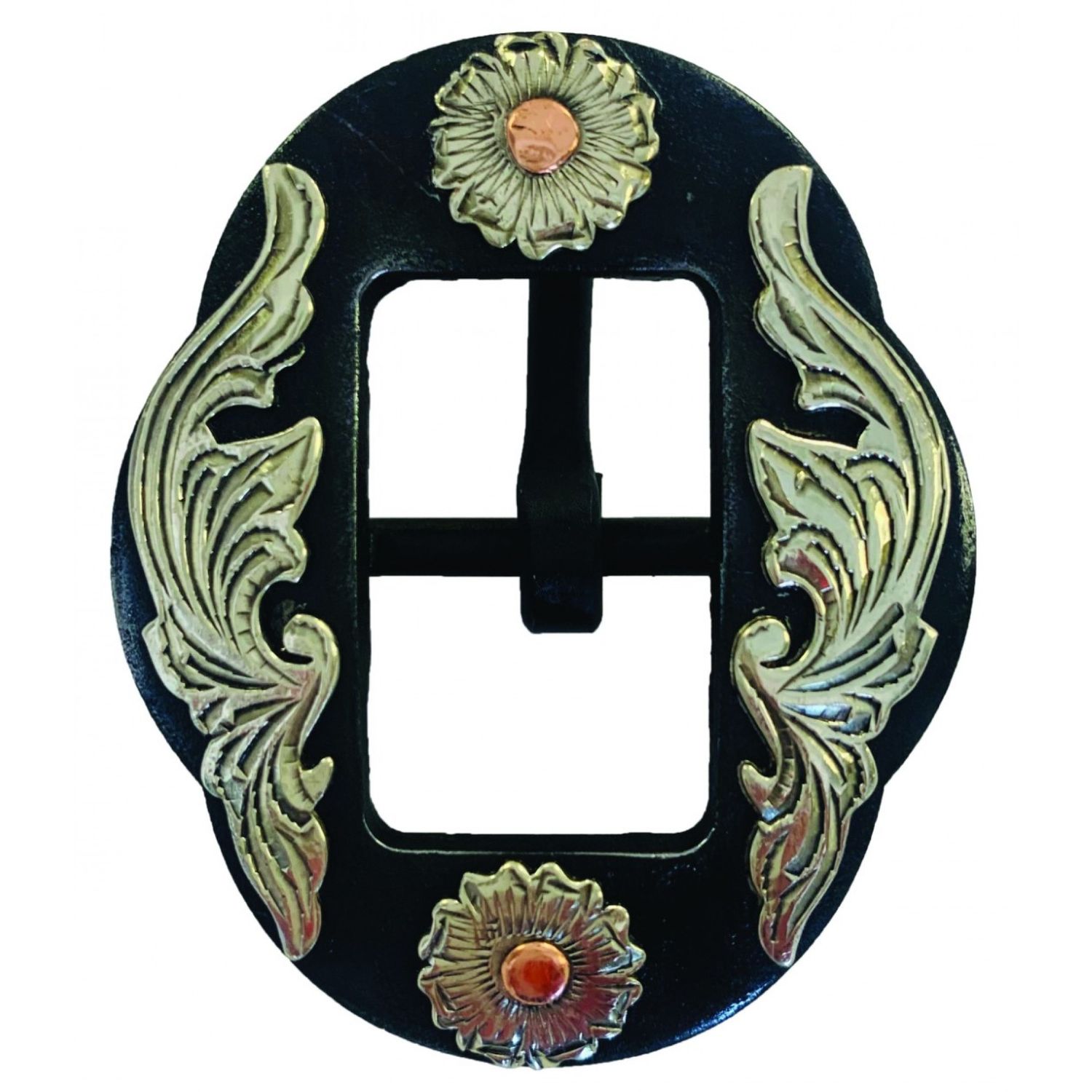 WESTERN RAWHIDE - Bride Signature Buckle Series Double Ear, Type: Round Flowers