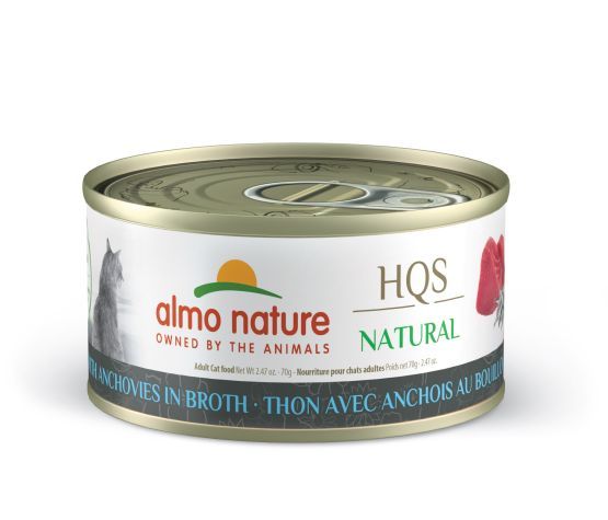 ALMO NATURE - HQS Natural - Tuna &amp; Anchovy in Broth, Format: 70g