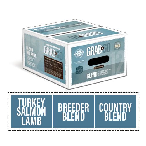 BIG COUNTRY RAW - Grab N&#39; Go Mini Forfait Mélange, Format: 12lbs (3x4lbs)