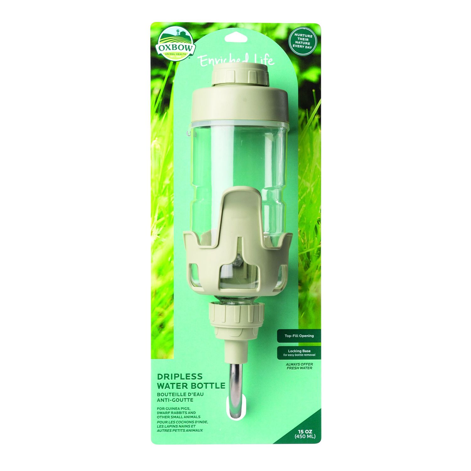 OXBOW - Enriched Life - Drip-proof water bottle, Format: 450ml