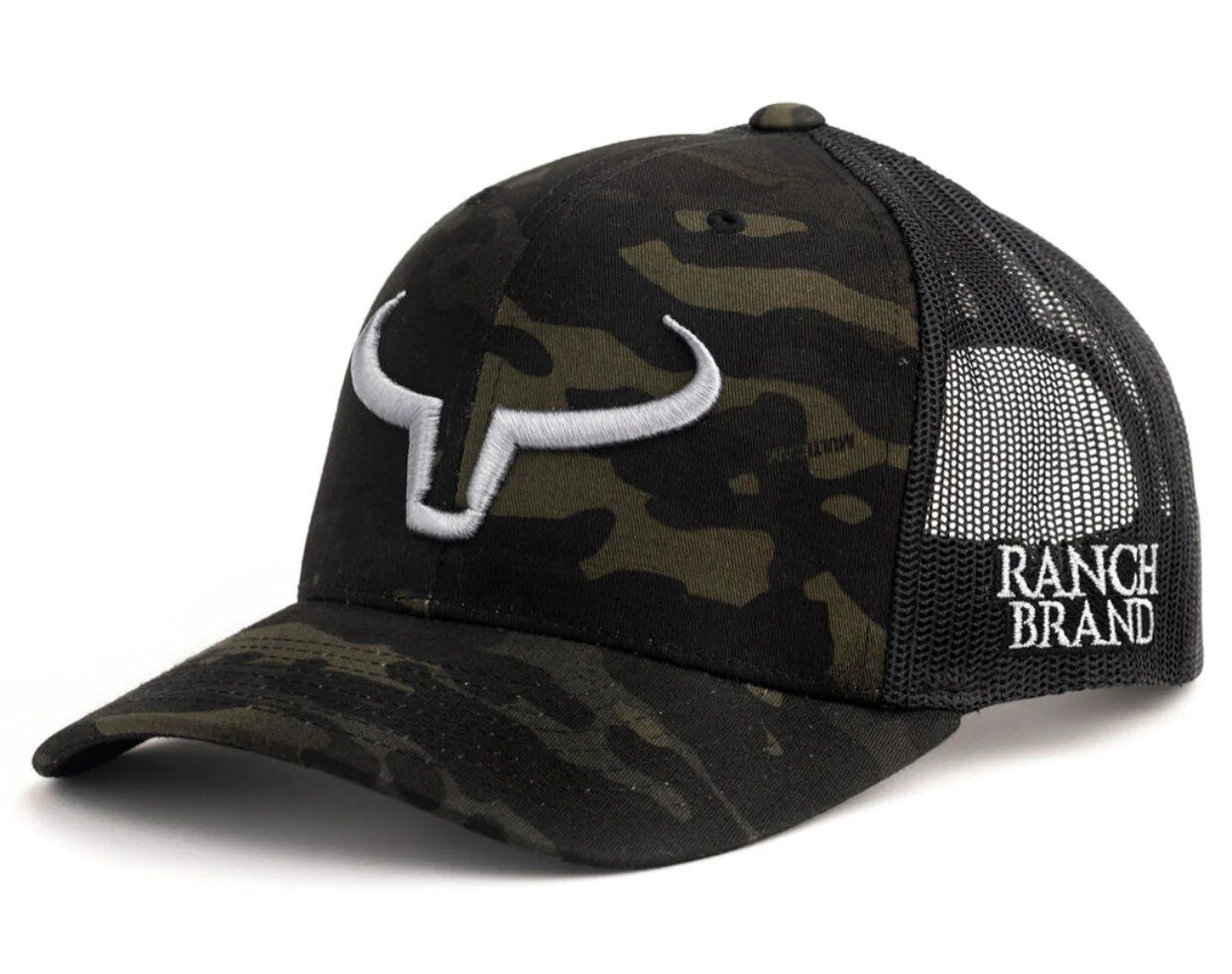 RANCH BRAND - Multicam Rancher cap, Color: Logo Silver