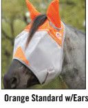 CASHEL - Orange Crusader Fly Mask w/Ears, Size: Cob (Small)