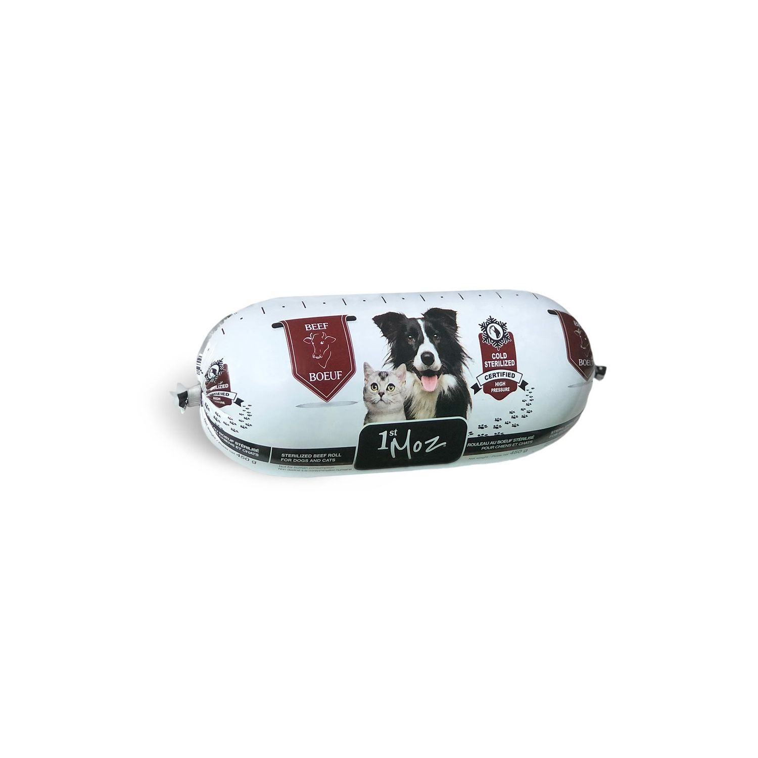 MOZ PET - Natural Beef Raw Food, Format: 450g