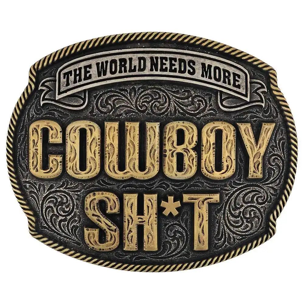 MONTANA SILVERSMITHS - Cowboy Maverick Attitude Buckle, Color: Noir &amp; Or