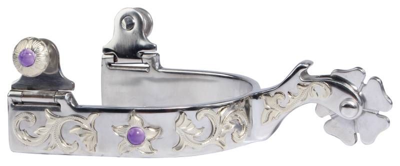 PROFESSIONAL&#39;S CHOICE - Silver Floral Spur, Size: Femme