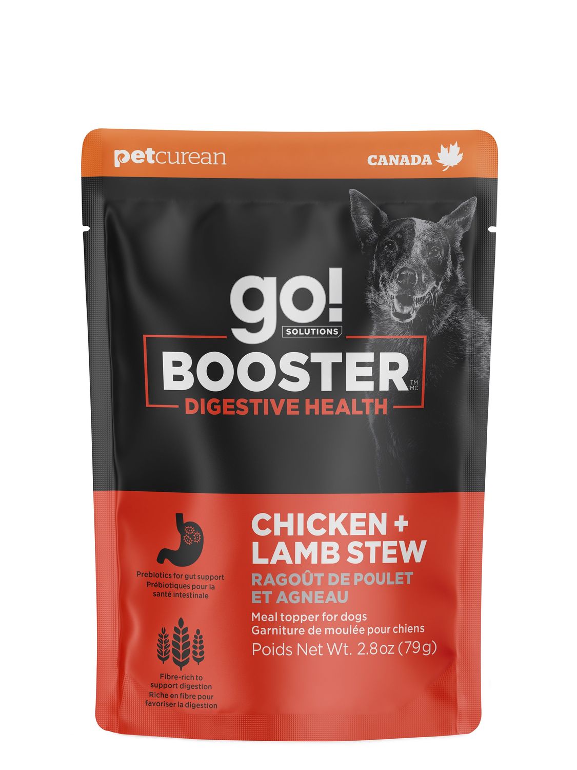 PETCUREAN - GO! Digestive Health Chicken + Lamb Stew Booster, Flavor: Poulet &amp; Agneau, Format: 2.8oz