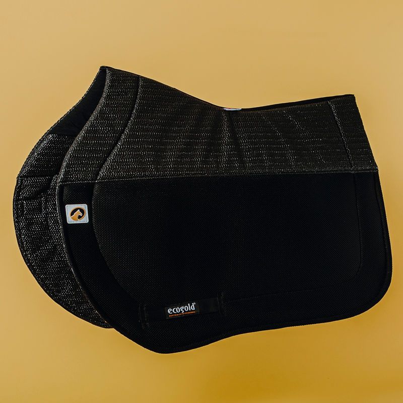 ECOGOLD - Black Secure Jumper Saddle Pad, Size: Standard