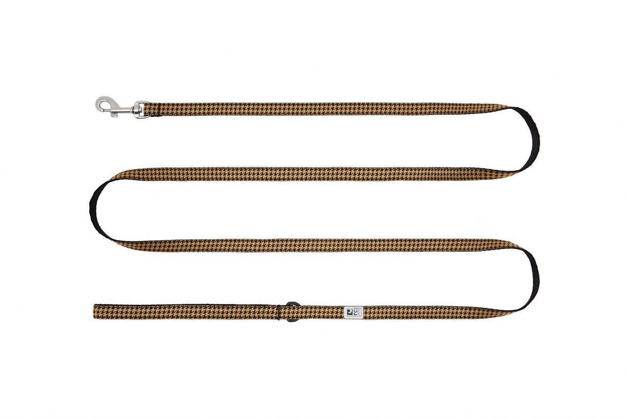 RC PETS - Houndstooth Toffee Petite Dog Leash, Size: 1/2&#39;&#39; x 6&#39;