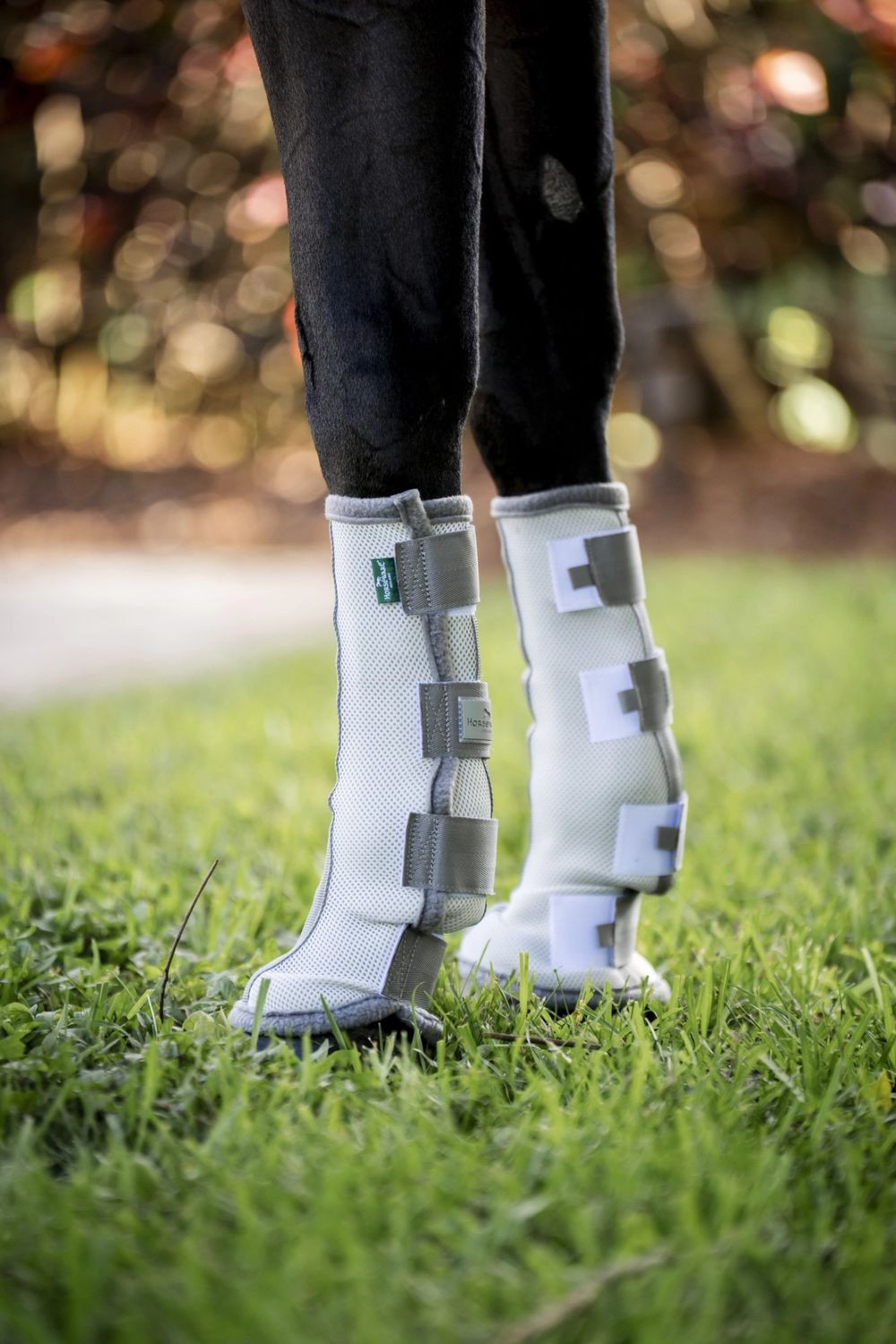 HORSEWARE - Grey Fly Boots (Pack of 2), Color: Gris/Titanium/Gris, Size: Cheval