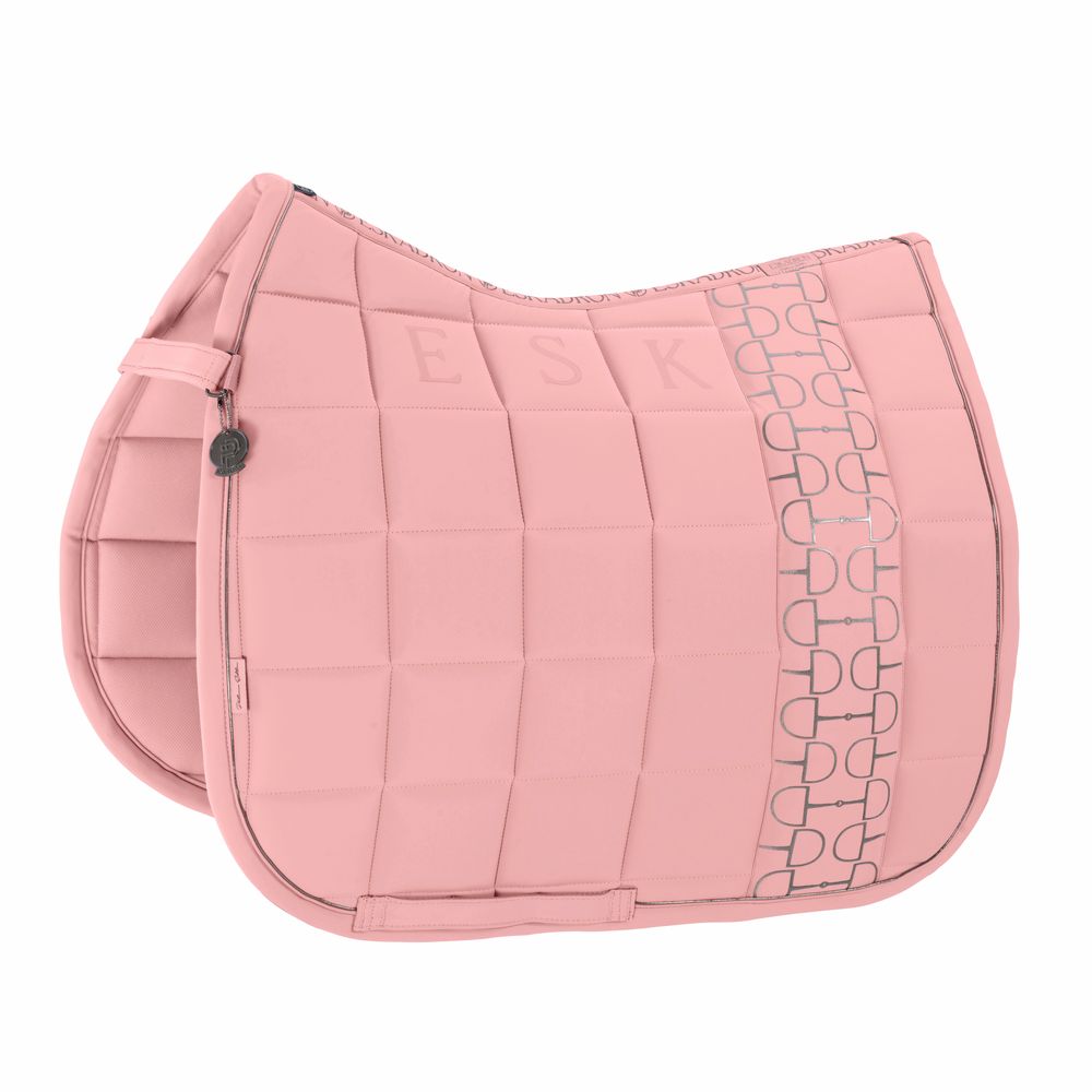 ESKADRON - Saddle Pad Big Square Softshell Platinum Jump Soft Rouge Rose, Size: Full