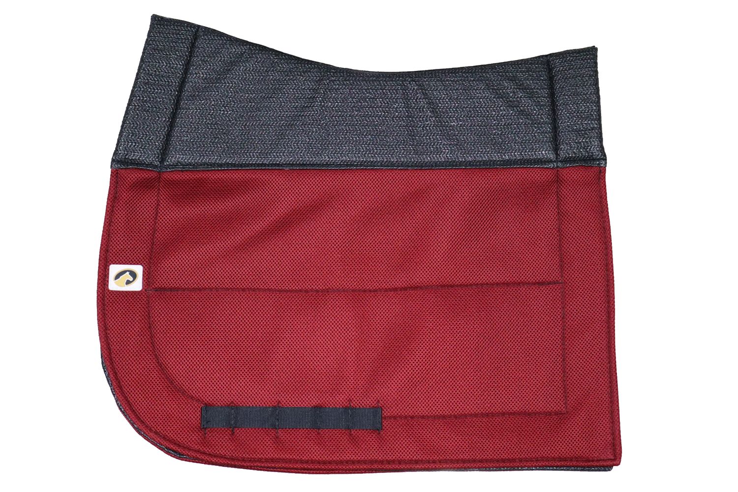 ECOGOLD - Burgundy Secure Dressage Saddle Pad, Size: Standard