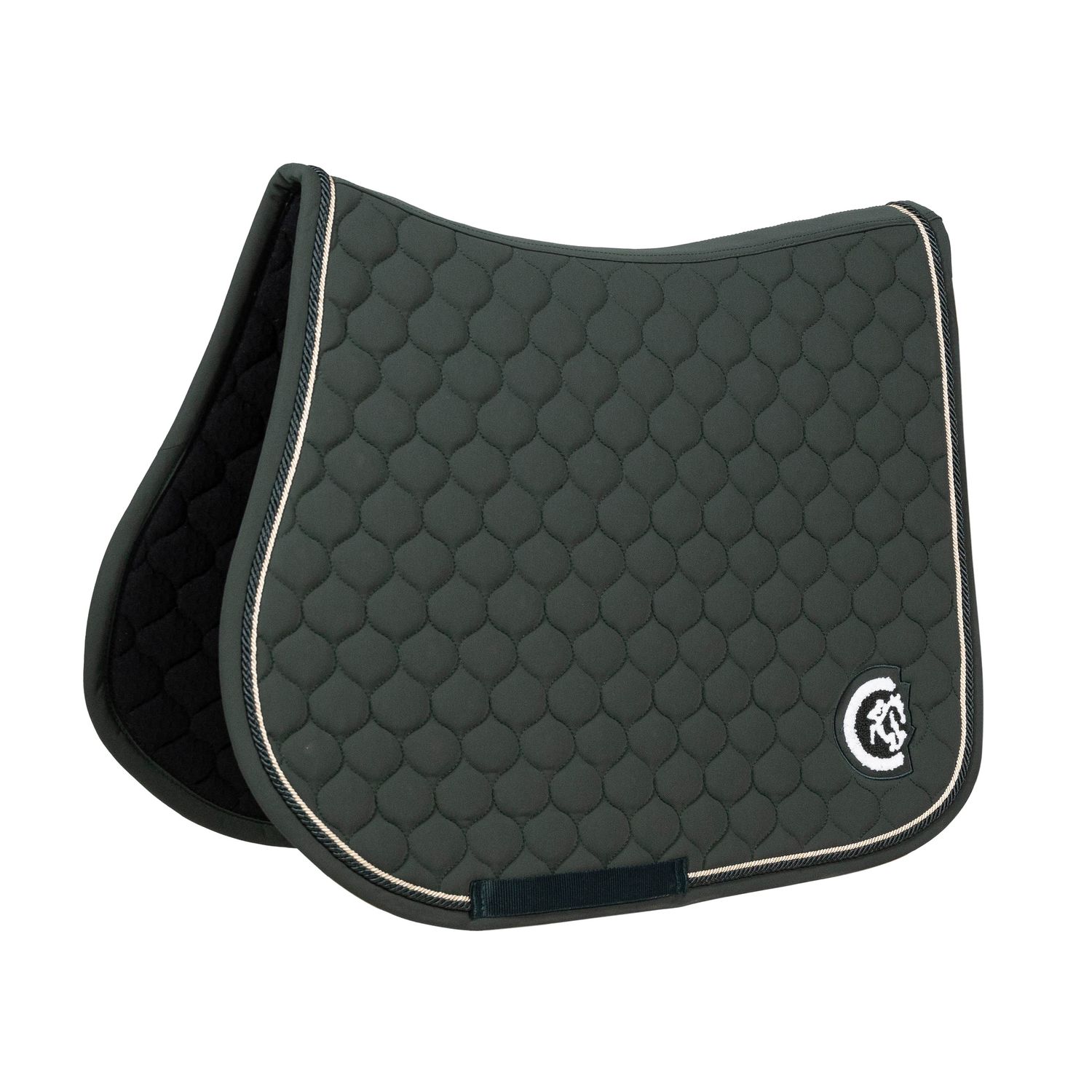 KENTUCKY HORSEWEAR - 3D Logo Onion Quilt Pine Green Saddle Pad, Size: Full
