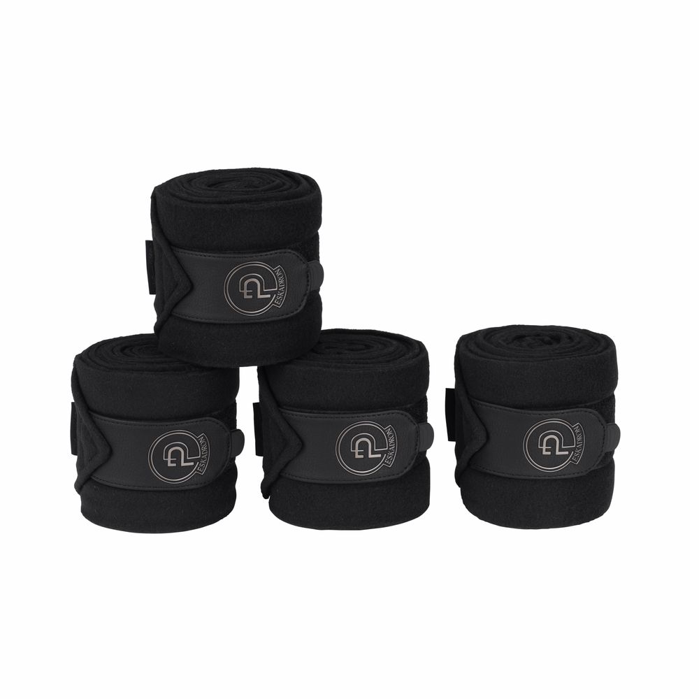ESKADRON - Fleece Bandages Platinum Black, Size: Full