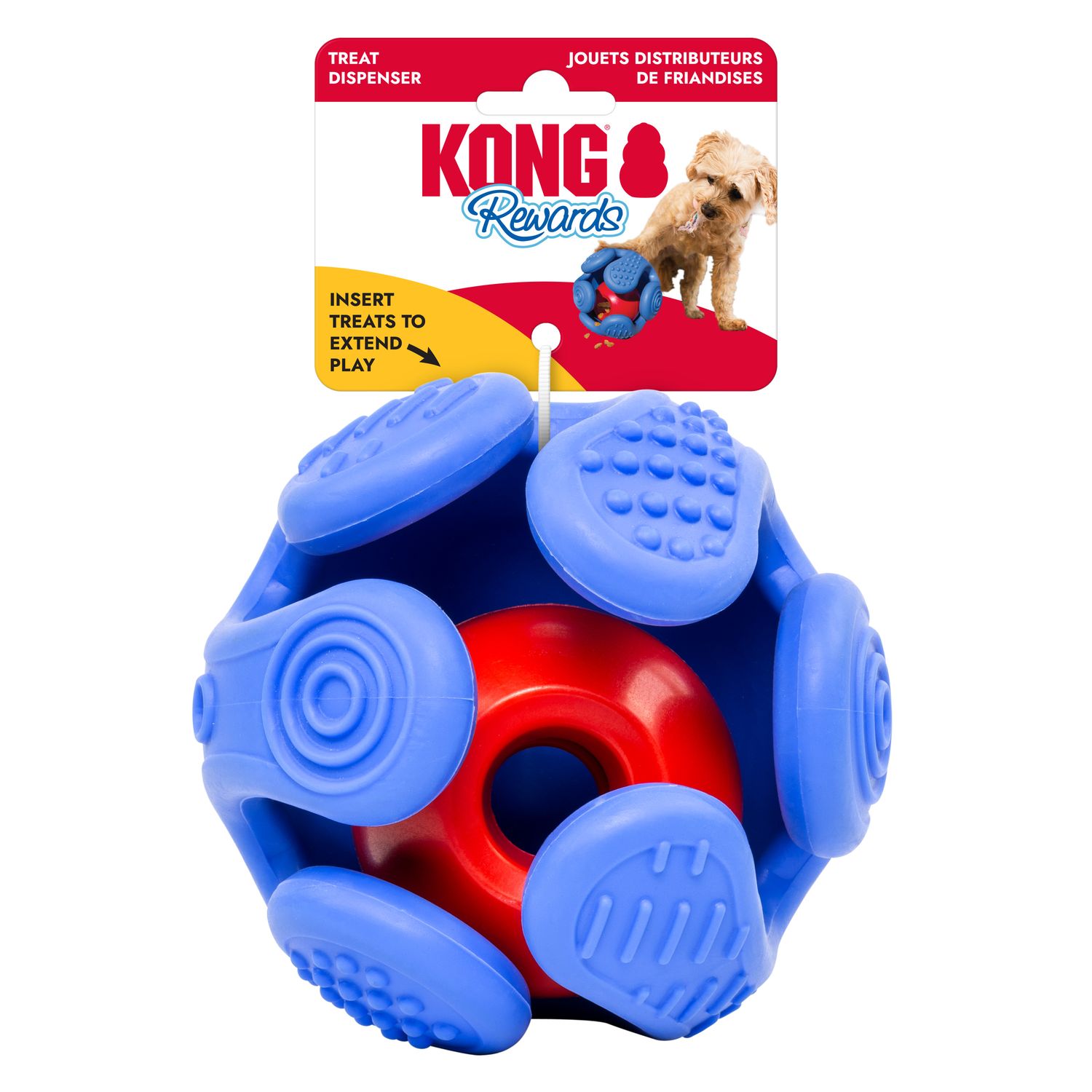 KONG - Rewards Wrapz Treat-Dispensing Ball, Size: Medium/Large