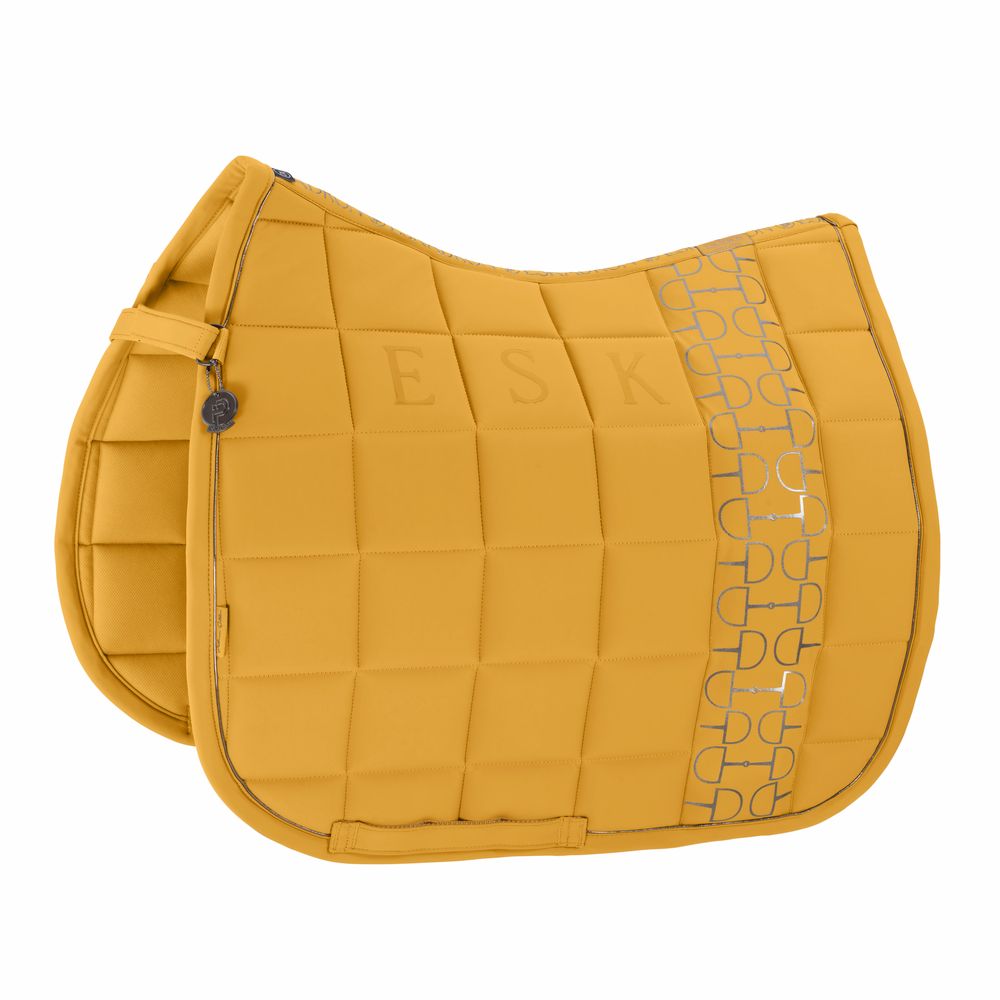 ESKADRON - Saddle Pad Big Square Softshell Platinum Jump Golden Yellow, Size: Full