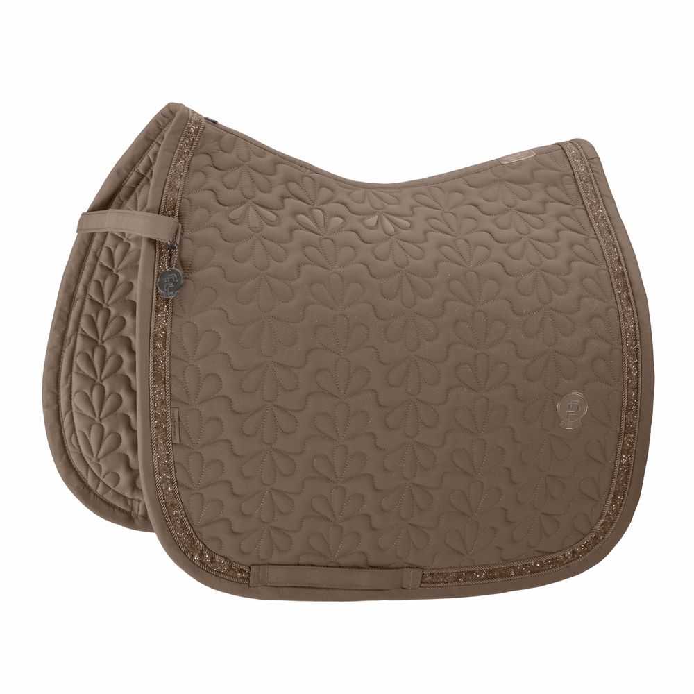 ESKADRON - Saddle pad Sparkle Jewel Platinum Jump Smoky Taupe, Size: Full