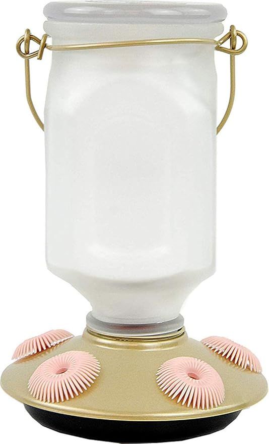 PERKY PET - Sun-Kissed Top-Fill Glass Hummingbird Feeder, Size: 22oz
