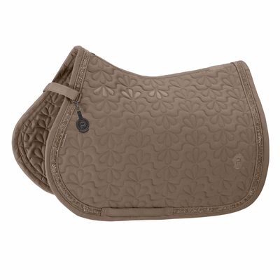 ESKADRON - Saddle pad Sparkle Jewel Platinum Jump Smoky Taupe
