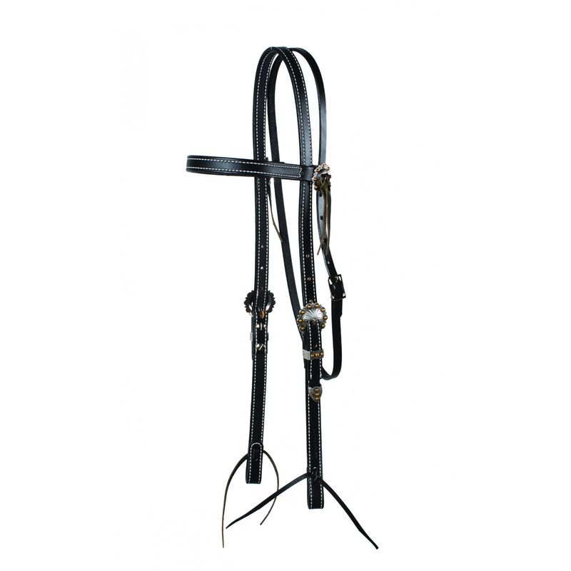 WESTERN RAWHIDE - Signature Browband Headstall w/Berri Conchos