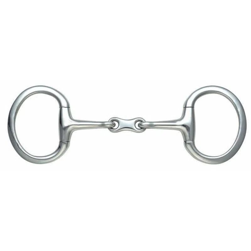 SHIRES - French link Eggbutt Double curved bit, Size: 5 po