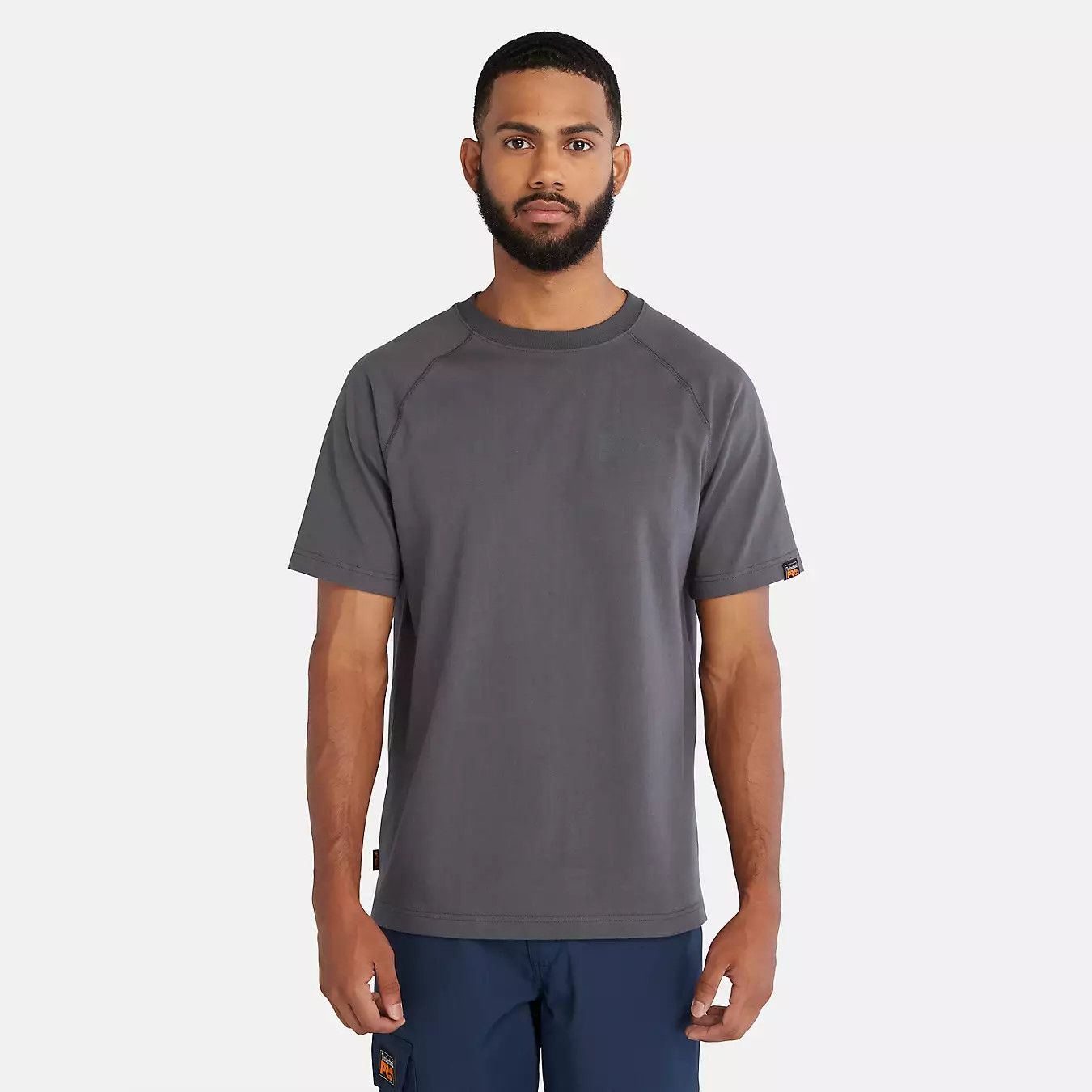 TIMBERLAND - Men&#39;s Core Reflective Pro Logo SS T-Shirt, Size: Medium, Color: Asphalte