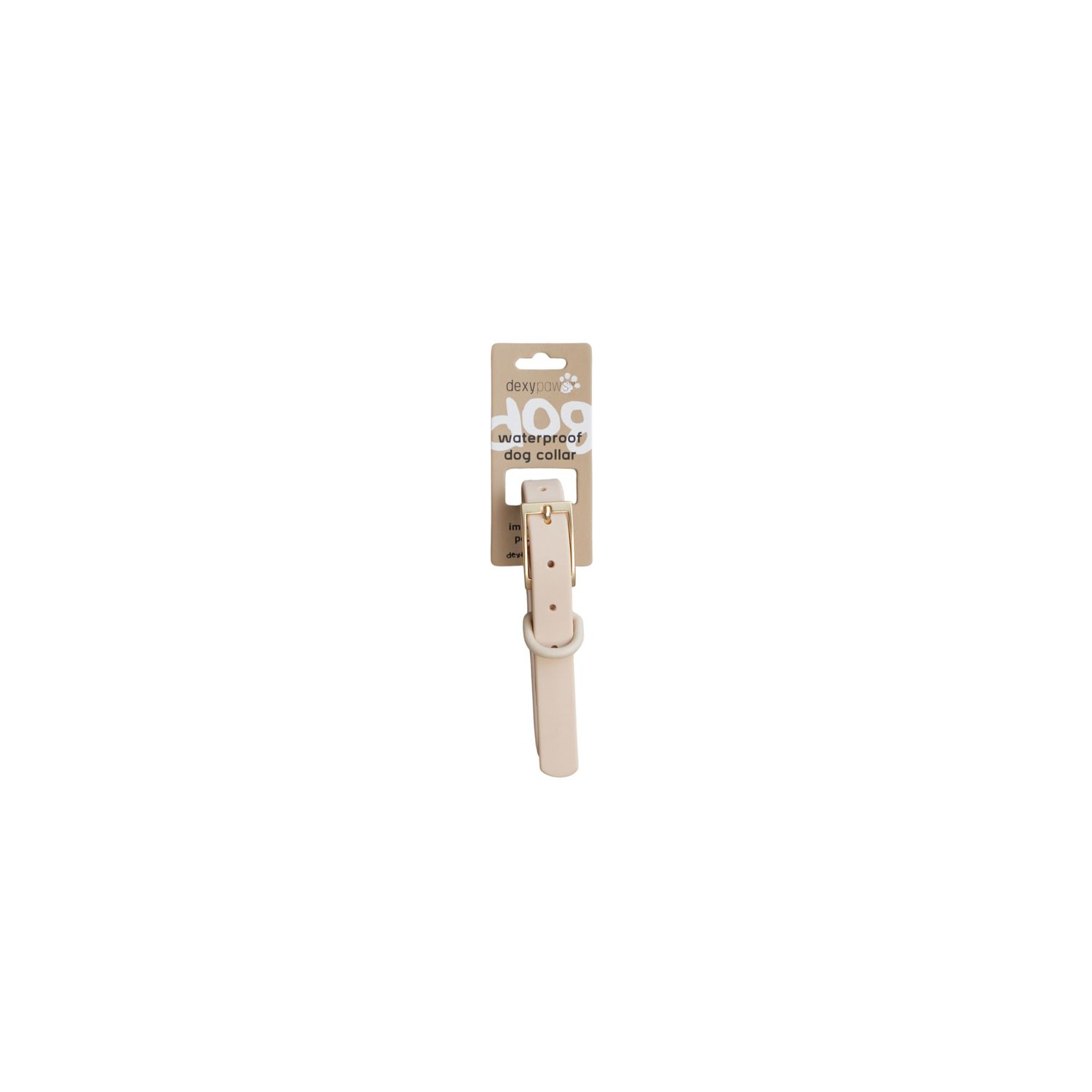 DEXYPAWS - Nude Waterproof Dog Collar, Size: Small