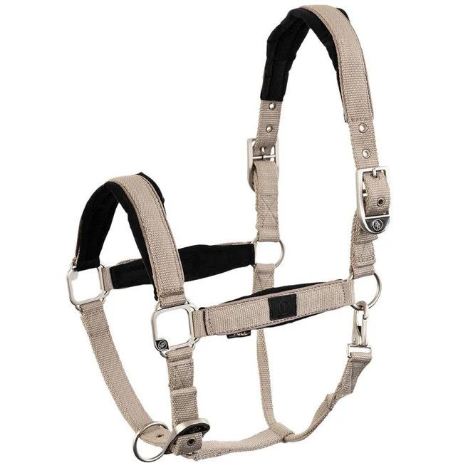 BR EQUESTRIAN - Chateau Gray Neoprene Inge Halter, Color: Chateau grey, Size: Cob