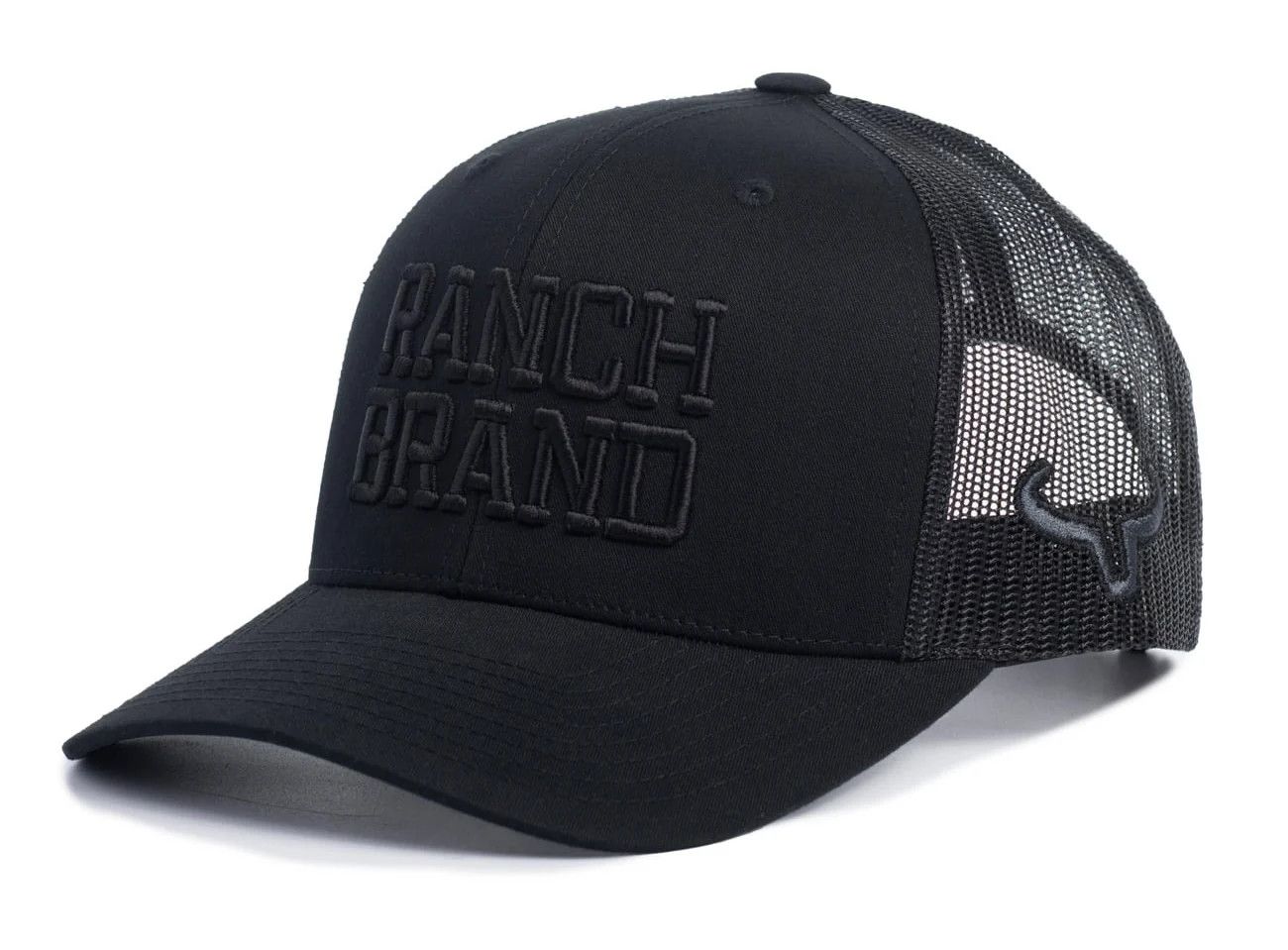 RANCH BRAND - Casquette Big Ranch All Black, Mesh: Noir, Logo: Noir