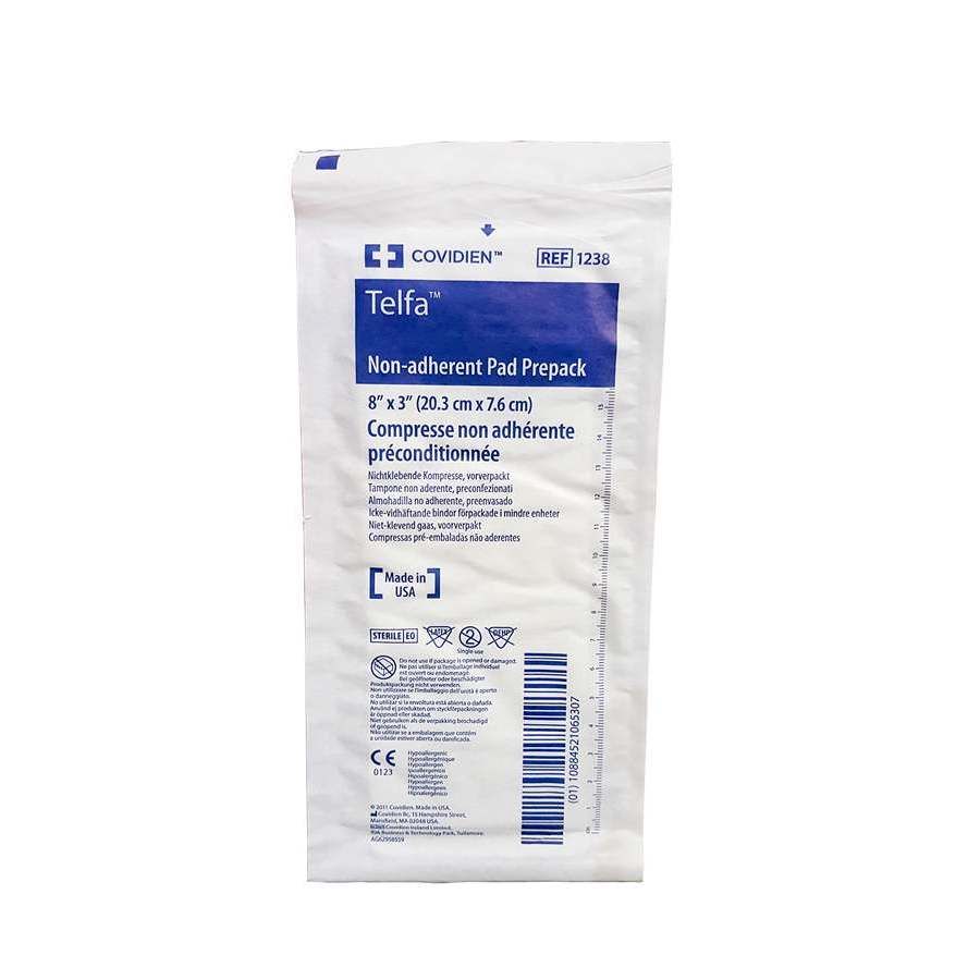 KANE VET SUPPLIES - Non-Adhesive Telfa Dressing, Size: 3&#39;&#39; x 8&#39;&#39;