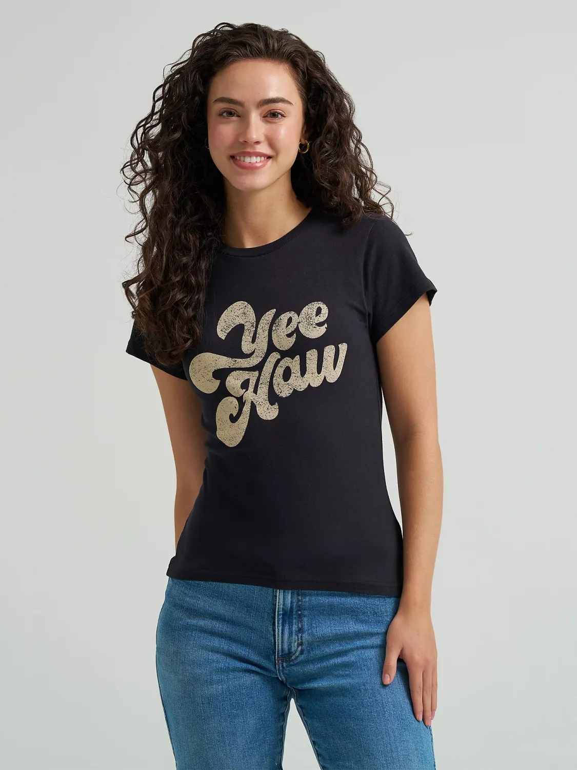 WRANGLER - Yee Haw Black Beauty Graphic Shrunken Tee