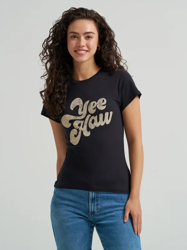 WRANGLER - Yee Haw Black Beauty Graphic Shrunken Tee