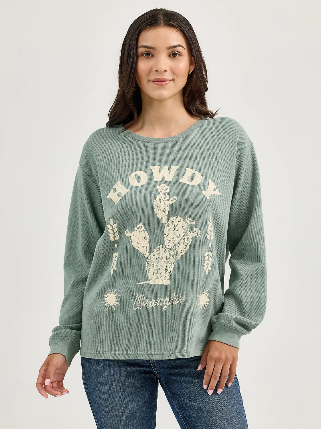 WRANGLER - Long Sleeve Graphic Howdy Girlfriend Tee, Size: XSmall