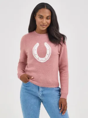 WRANGLER - Retro Pink Horseshoe Sweater