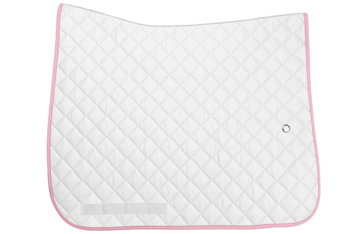 OGILVY EQUESTRIAN - Dressage Porfil Pad Regular White/Baby Pink