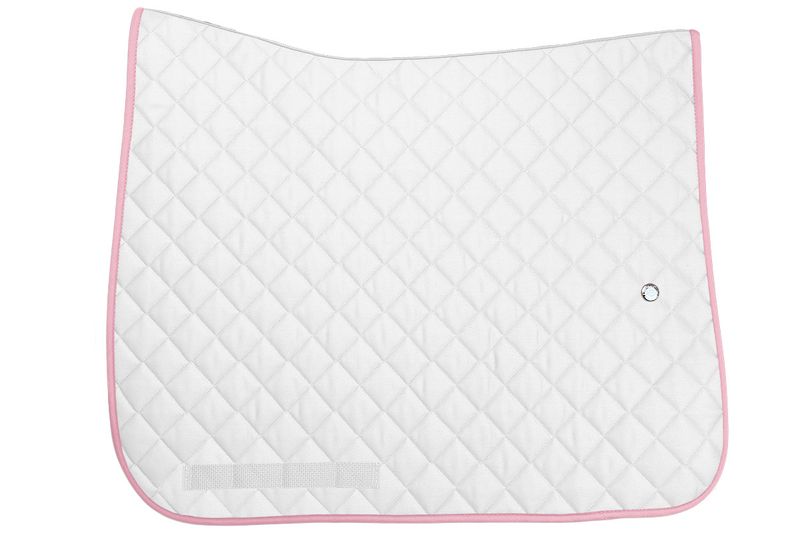 OGILVY EQUESTRIAN - Dressage Porfil Pad Regular White/Baby Pink