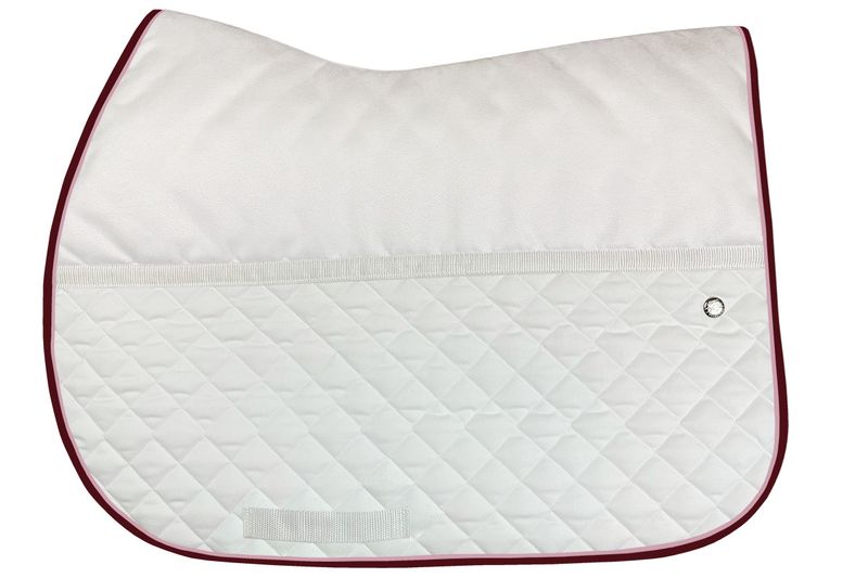OGILVY EQUESTRIAN - Jump FrictionFree Pad White/Baby Pink/Burgundy