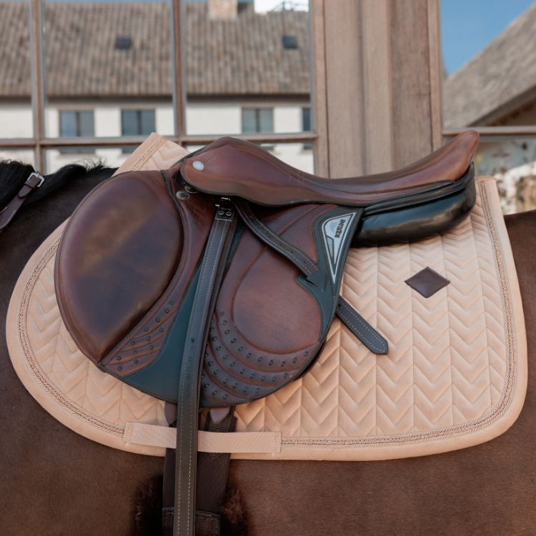 KENTUCKY HORSEWEAR - Saddle Pad Jumper Velvet Mini Pearls Beige
