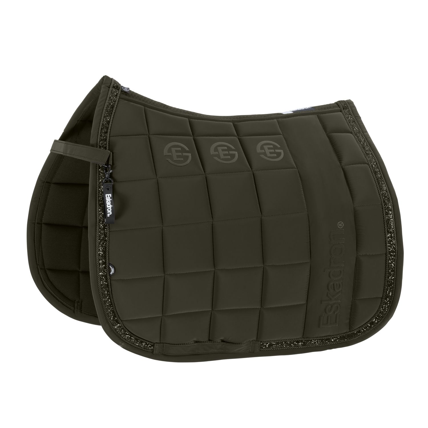 ESKADRON - Dressage Saddle Pad Dynamic Big Square Jewel Deep Green, Size: Full