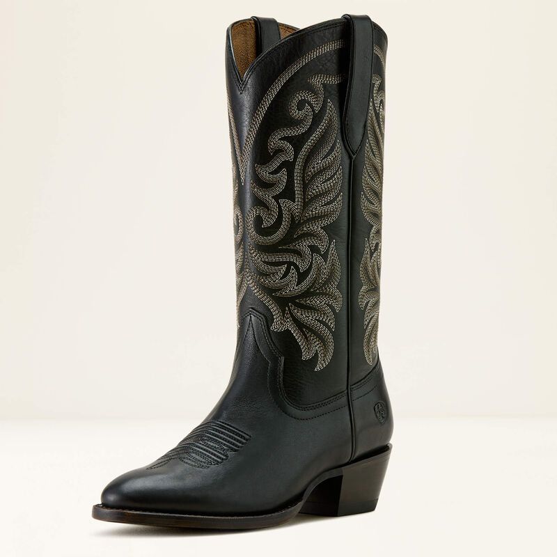 ARIAT - Louella R Toe True Black Western Boot