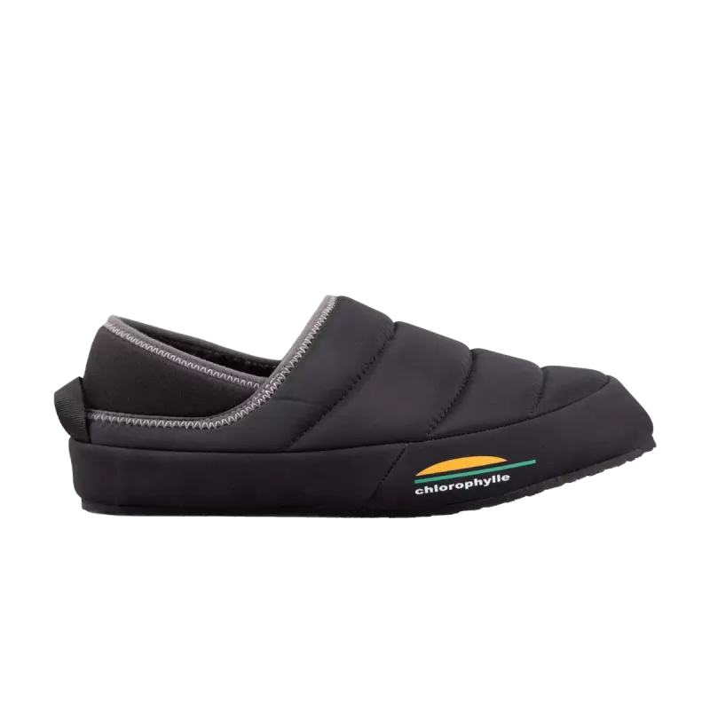 CHLOROPHYLLE - Pure Black Bivouac Mule Slippers