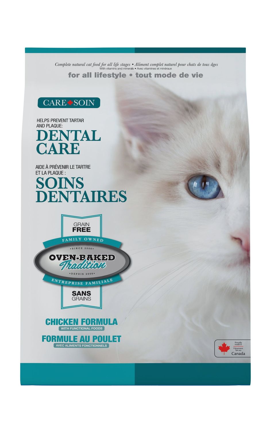 OVEN-BAKED TRADITION - Dental Care Food for All Life Stages Cats, Flavor: Poulet, Format: 5lb