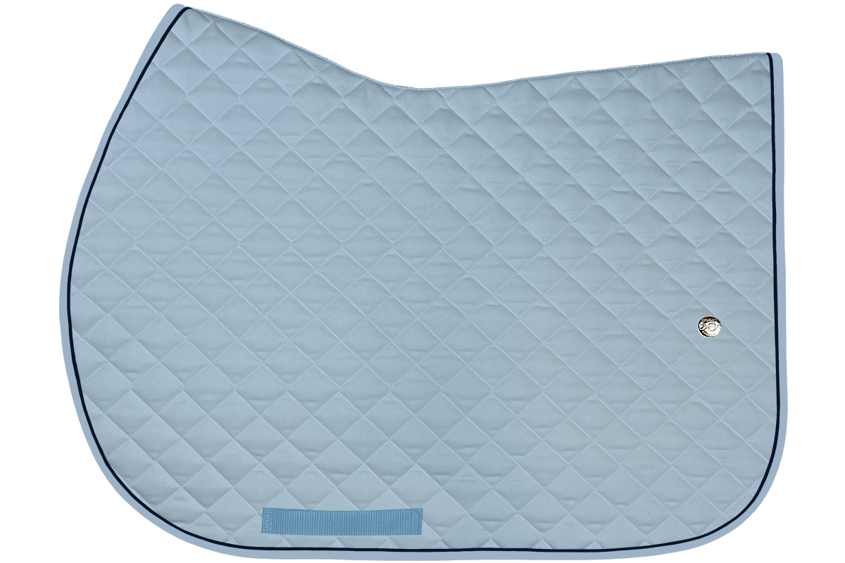 OGILVY EQUESTRIAN - Jump FrictionFree Pad Baby Blue/Navy/Baby Blue, Piping: Navy, Binding: Baby Blue