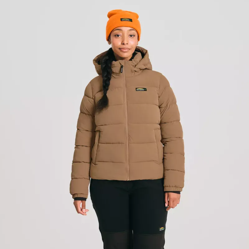 CHLOROPHYLLE - Moraine Latte Hooded Puffer Jacket
