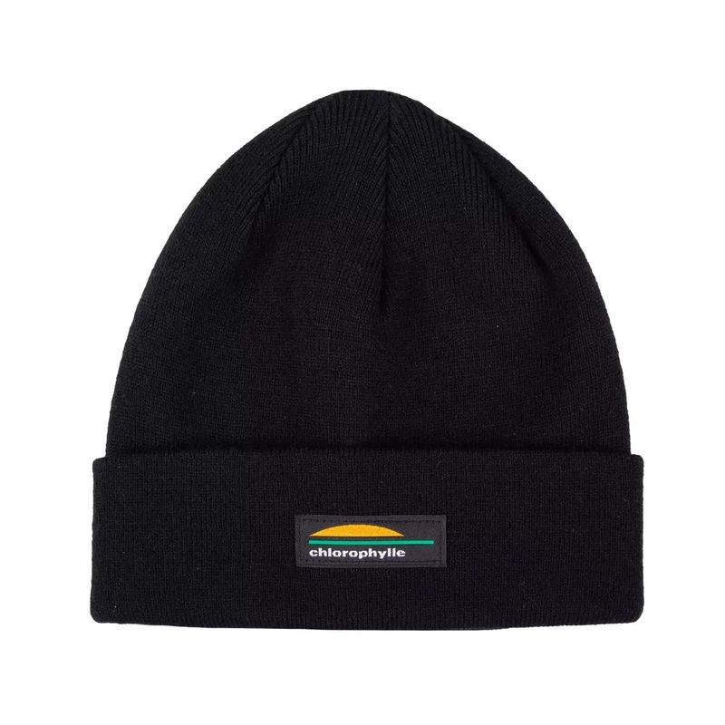CHLOROPHYLLE - Vie Active Unisex Pure Black Knitted Beanie