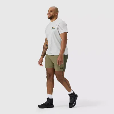 CHLOROPHYLLE - Heather Grey Paysage Organic Cotton T-Shirt