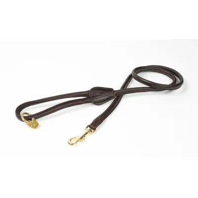 DIGBY &amp; FOX - Brown Rolled Leather Dog Lead